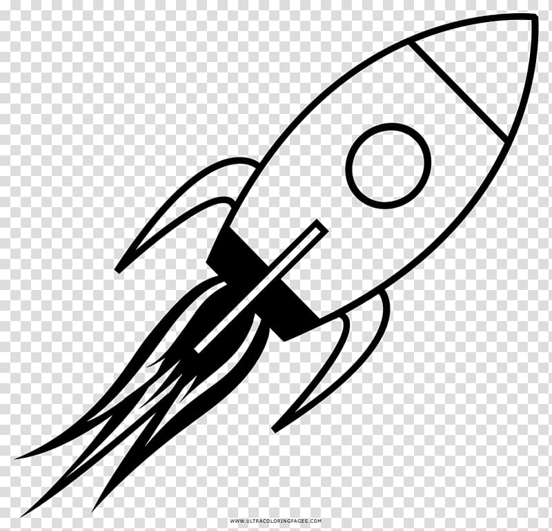 Drawing Spacecraft Rocket Line art Coloring book, Rocket transparent background PNG clipart