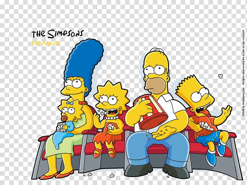 The Simpsons fictional character illustration, Homer Simpson Bart Simpson Lisa Simpson Marge Simpson Maggie Simpson, The Simpsons transparent background PNG clipart