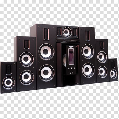 Subwoofer Computer speakers Sound box Studio monitor, Home Theater System transparent background PNG clipart