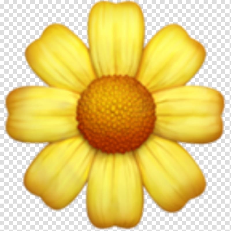 yellow flower , Emoji Sticker Flower, Emoji transparent background PNG clipart