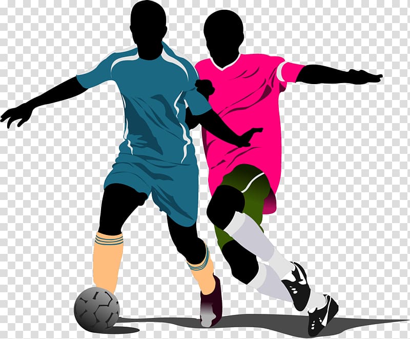 two soccer player illustrations, Football player Goal , Football transparent background PNG clipart
