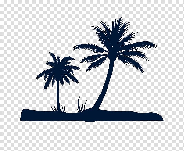 coconut trees , Beach Fundal Euclidean , Coconut tree silhouette transparent background PNG clipart