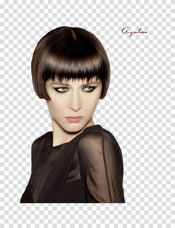 Louise Brooks Bangs 1920s Bob cut Hairstyle, model transparent background PNG clipart