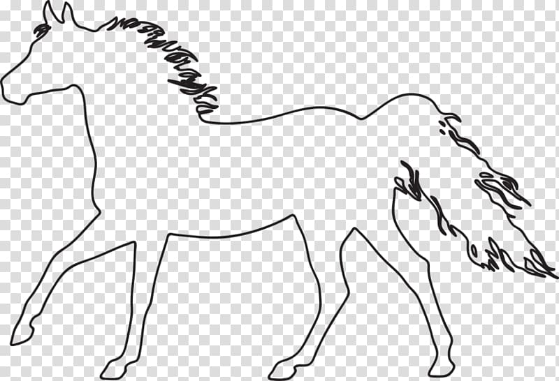 Konik Drawing Arabian horse Standing Horse , Silhouette transparent background PNG clipart