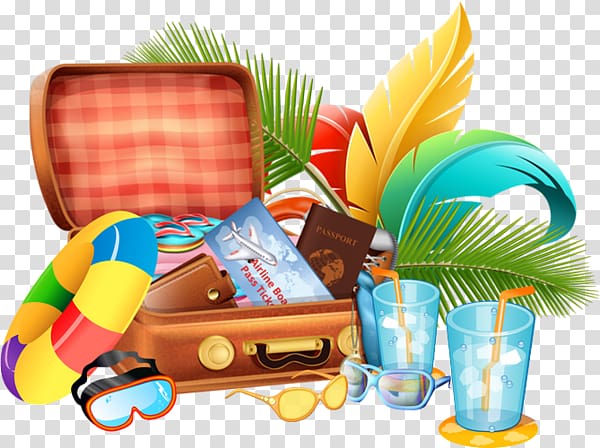 Suitcase Travel Baggage , Beach Vacation transparent background PNG clipart