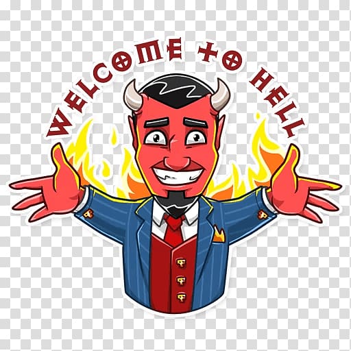 Sticker Devil Telegram Baphomet , devil transparent background PNG clipart