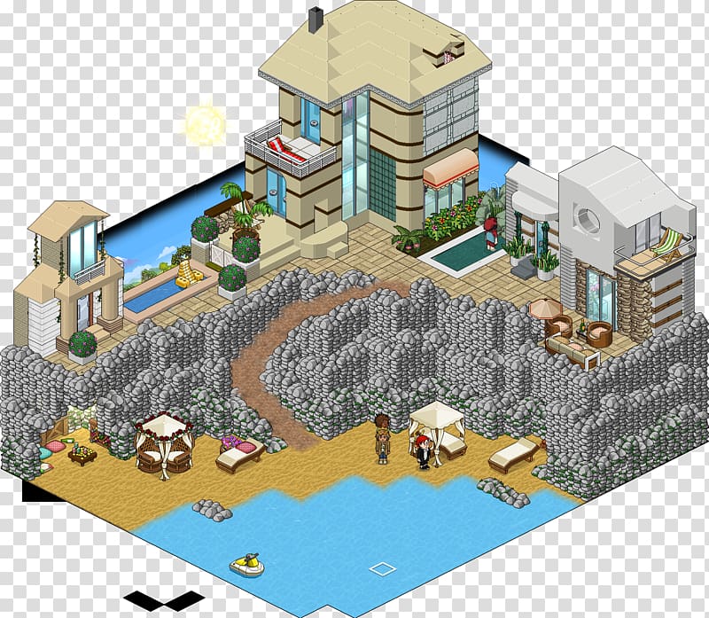 Habbo Party Room House Beach, party transparent background PNG clipart