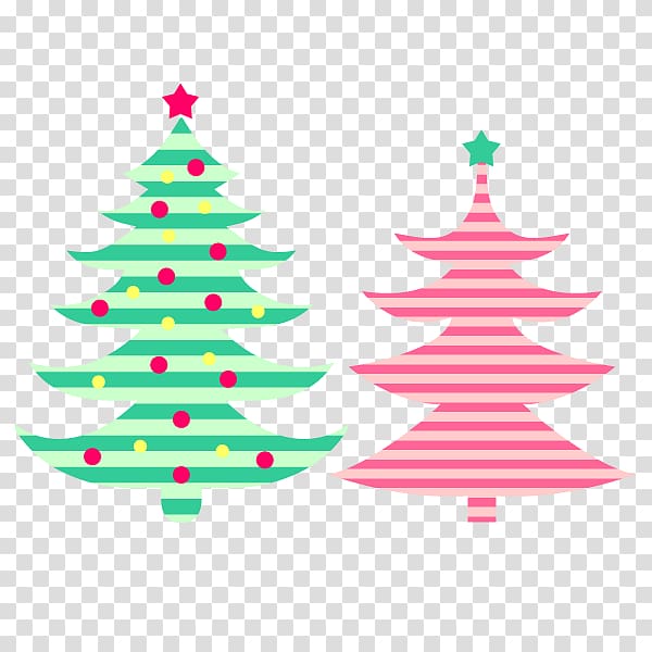 Santa Claus Christmas tree Christmas ornament, Simple color Christmas tree transparent background PNG clipart