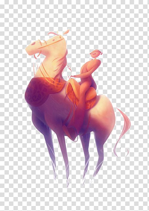 Horse Drawing Illustration, Whitehorse transparent background PNG clipart