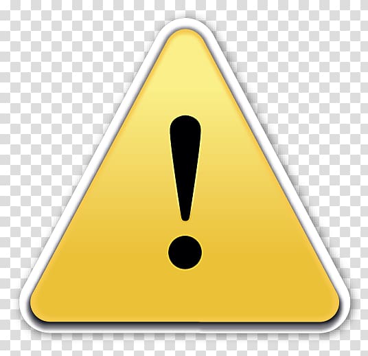 Emoji Symbol Sticker Sign, warning sign transparent background PNG clipart