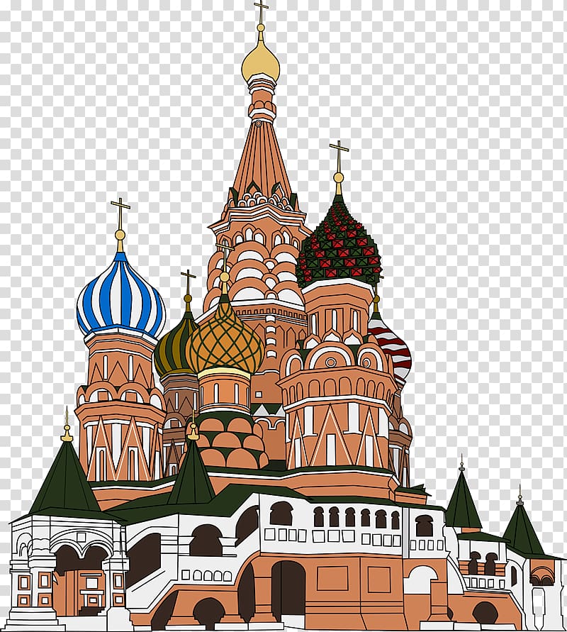 Saint Basil\'s Cathedral Red Square in Moscow , world landmark transparent background PNG clipart