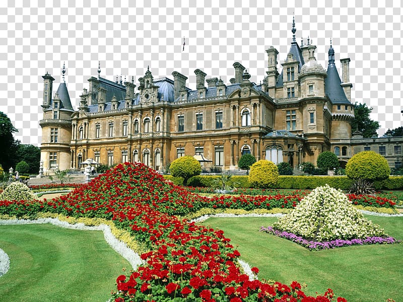 Waddesdon Manor London Manor house 4K resolution, England charming scenery nine transparent background PNG clipart