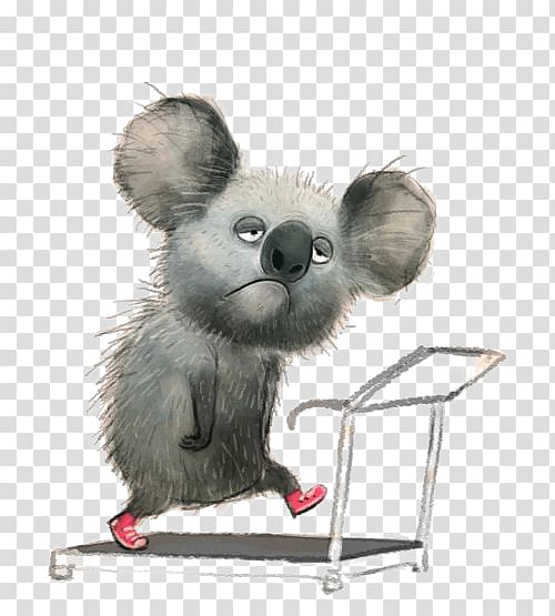 Koala Drawing Illustrator Art Illustration, Running Koala transparent background PNG clipart