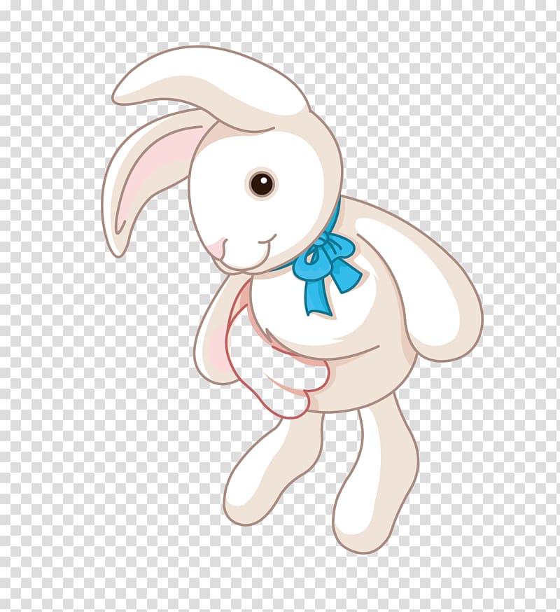 Rabbit Drawing Child, Small white bunny doll transparent background PNG clipart