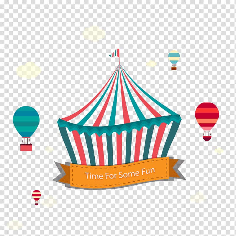 Circus , Creative Circus tent and hot air balloon material transparent background PNG clipart