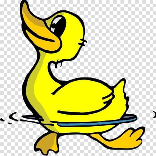 Cartoon Avatar, Swimming duck transparent background PNG clipart