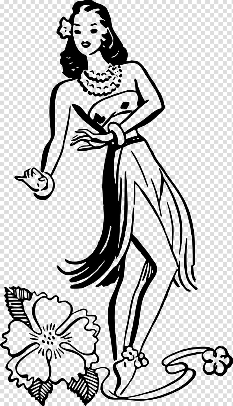 Hula Dance , vintage woman transparent background PNG clipart