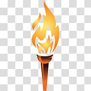 orange torch illustration, Olympic Flame transparent background PNG clipart