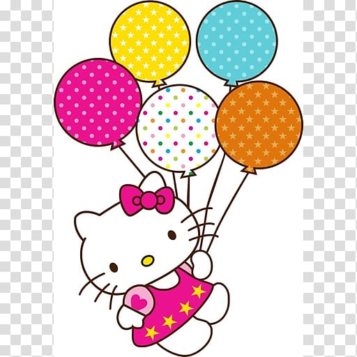 Hello Kitty Balloon Birthday , balloon transparent background PNG clipart