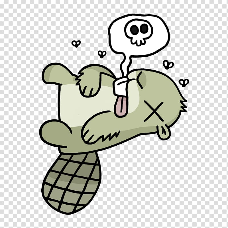 dead green beaver , Dead Adsy transparent background PNG clipart