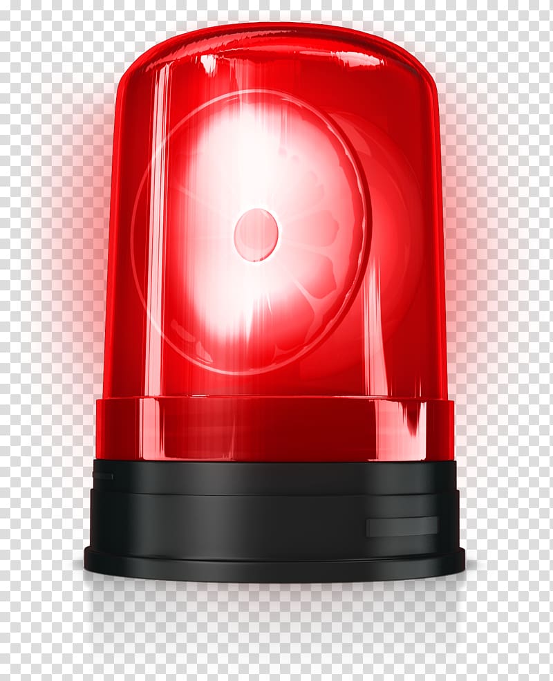 red beacon light illustration, Siren Police car Police officer Emergency vehicle lighting, alarm transparent background PNG clipart