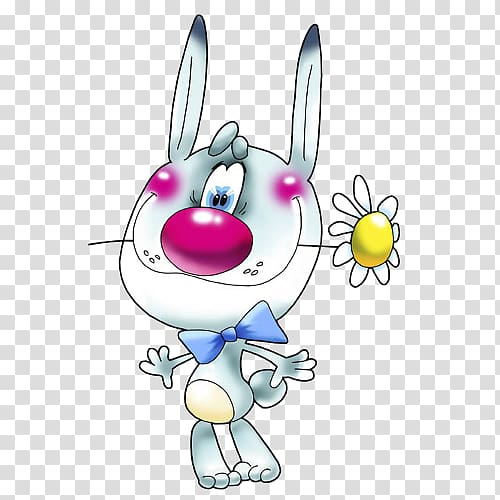 Rabbit Easter Bunny Leporids , the little monkey scatters flowers transparent background PNG clipart