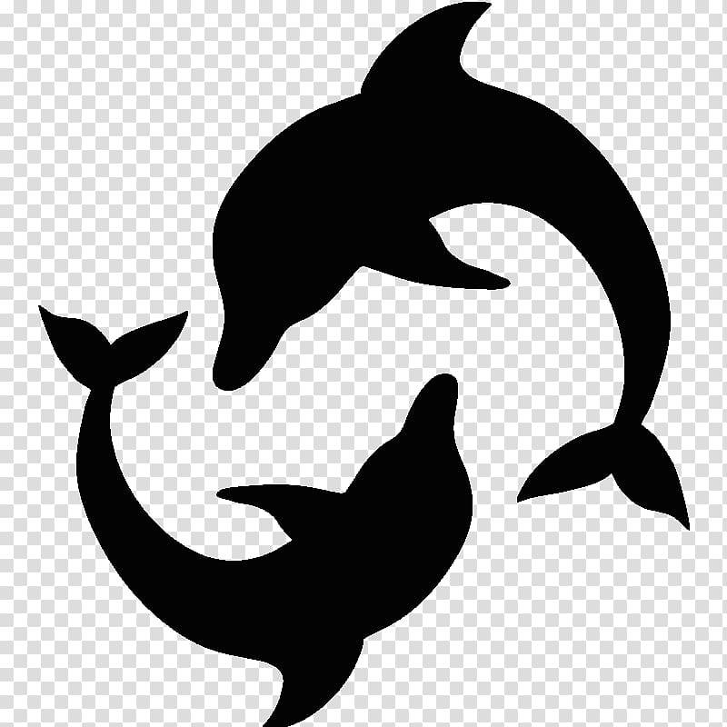 Dolphin Silhouette Sticker , dolphin transparent background PNG clipart