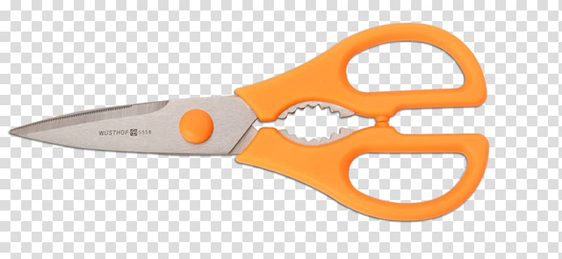 Scissors Utility Knives Knife Orange Wüsthof, scissors transparent background PNG clipart