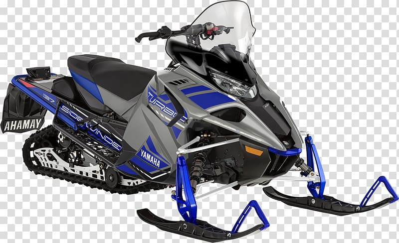 Yamaha Motor Company Yamaha SRX Snowmobile Motorcycle All-terrain vehicle, grey blue transparent background PNG clipart