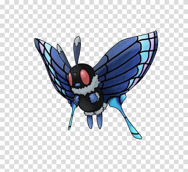 Pokxe9mon Omega Ruby and Alpha Sapphire Butterfree Beedrill Metapod, blue butterfly transparent background PNG clipart