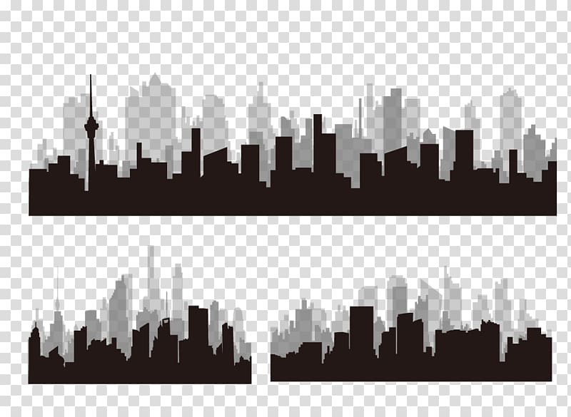 Silhouette Architecture City, City Silhouette transparent background PNG clipart