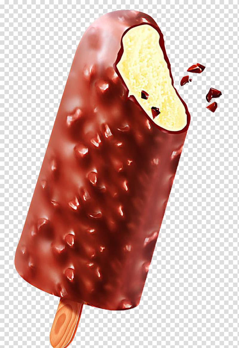 Ice cream cone Ice pop, chocolate ice cream material transparent background PNG clipart