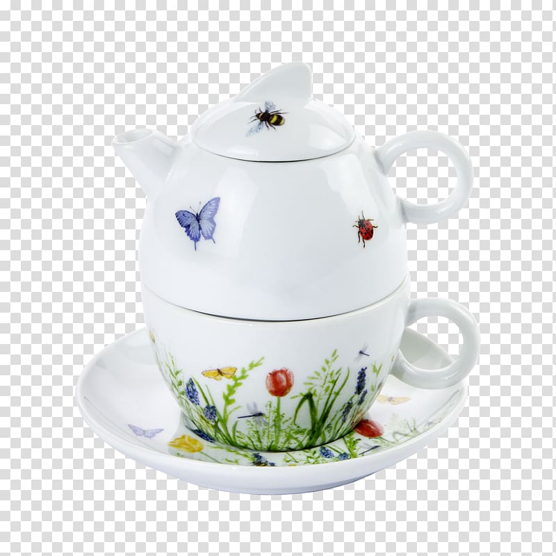 Coffee cup Kettle Porcelain Saucer Mug, kettle transparent background PNG clipart