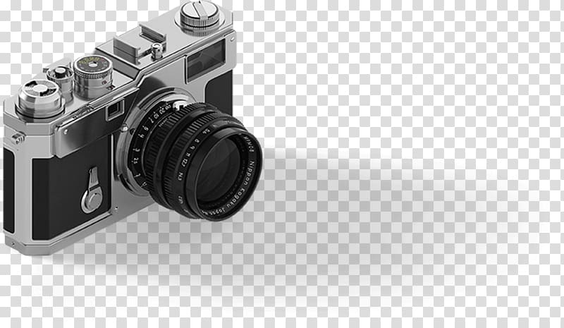 Digital SLR Camera lens Black and white, Creative Agency transparent background PNG clipart