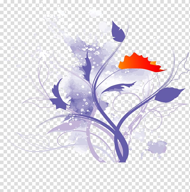 African Zen: 108 Meditations on Our Relationship with Spirit Mind Body Zen: Waking Up to Your Life, Ink blue-violet flowers transparent background PNG clipart