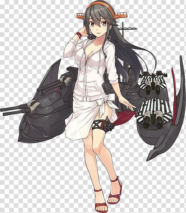 Kantai Collection Japanese battleship Yamato Japanese battleship Mutsu Japanese battleship Haruna Shimushu-class escort ship, fashion personality transparent background PNG clipart