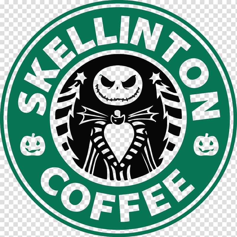 Skellington Coffee logo, Jack Skellington Oogie Boogie T-shirt Coffee Starbucks, decal transparent background PNG clipart