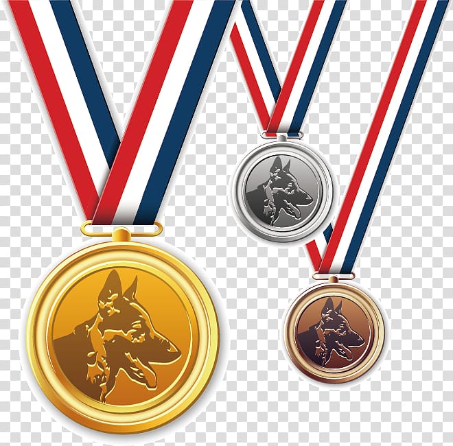 Gold medal Cartoon, Medal material transparent background PNG clipart
