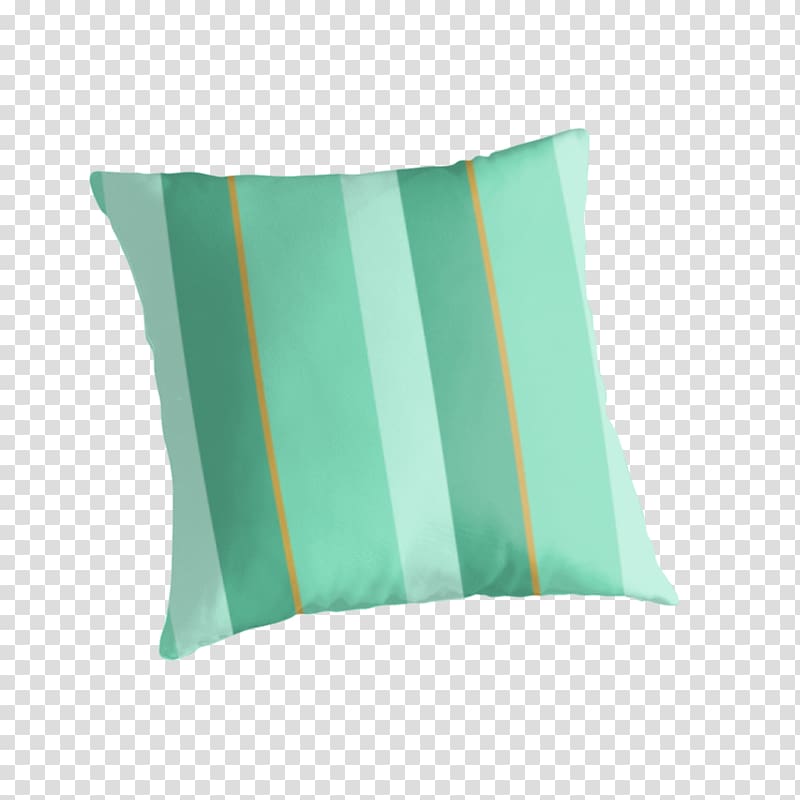 Throw Pillows Turquoise Cushion Teal, striped material transparent background PNG clipart