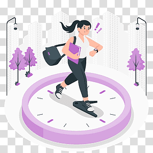 illustration, Lateness, work, running, street, time, worker transparent background PNG clipart thumbnail