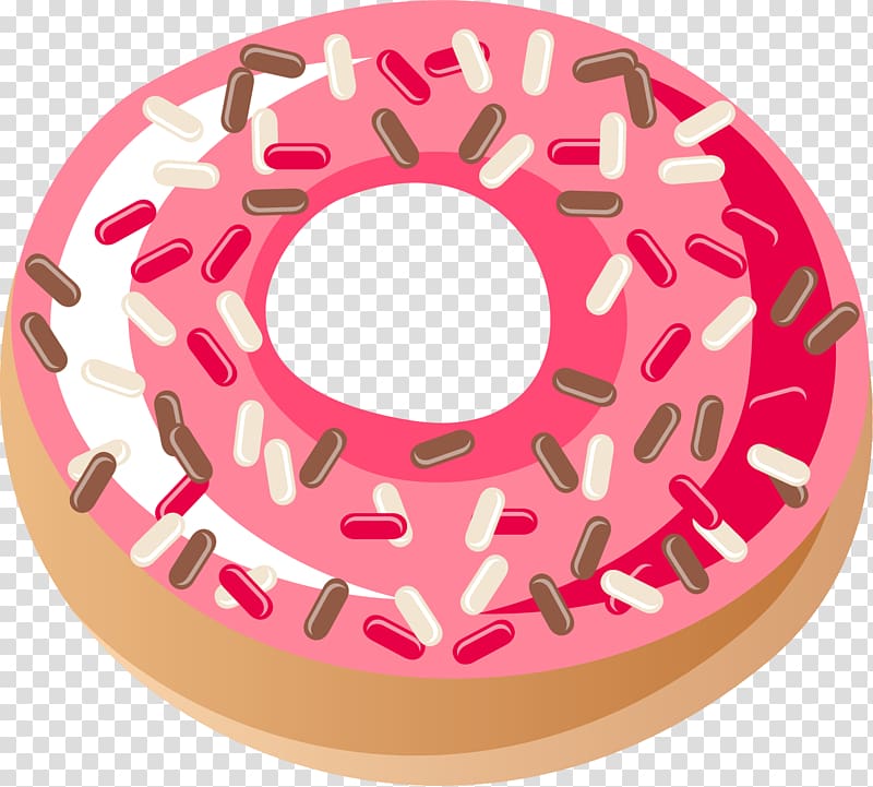Doughnut Bagel Torte Lunch Dessert, Hand painted red donut transparent background PNG clipart