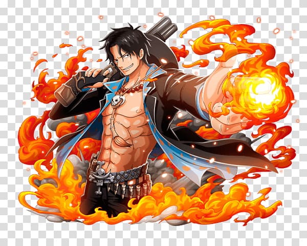 One Piece ilustration, Portgas D. Ace Monkey D. Luffy One Piece Treasure Cruise One Piece: Pirate Warriors Edward Newgate, one piece transparent background PNG clipart