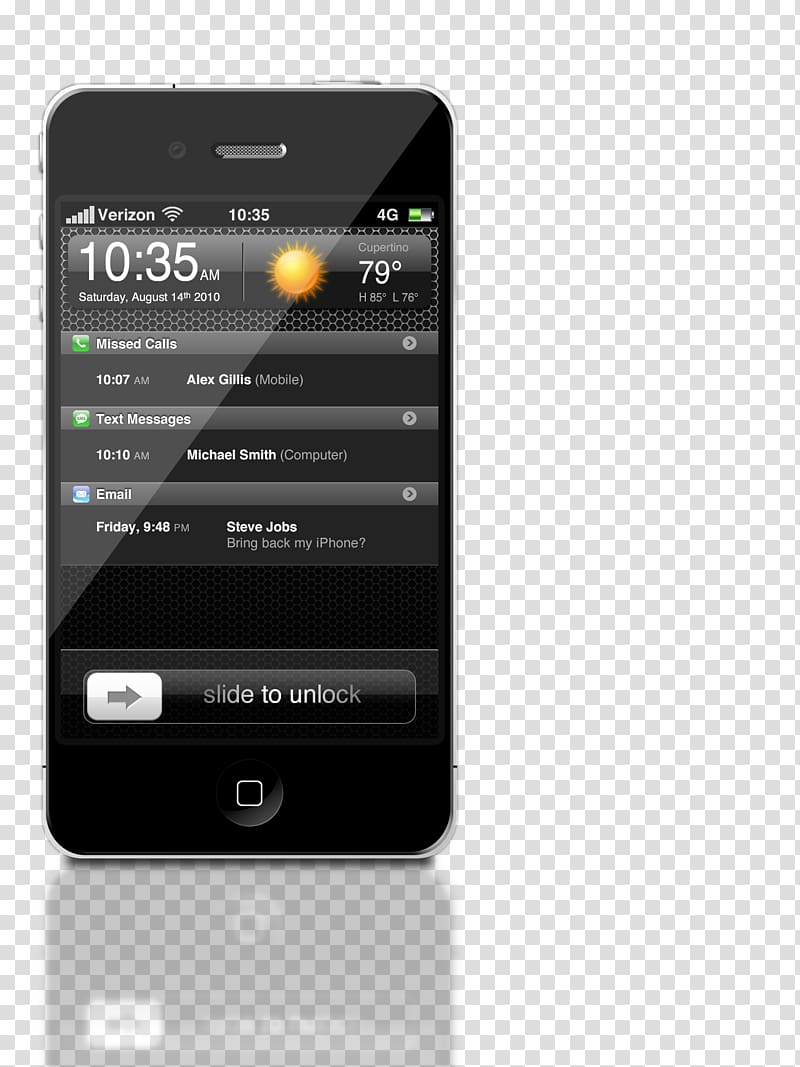 iPhone 4S iPhone 3GS, Mobile phone interface transparent background PNG clipart