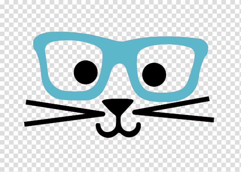 Cat Glasses Nose La Descarga, Blue frame cat nose transparent background PNG clipart