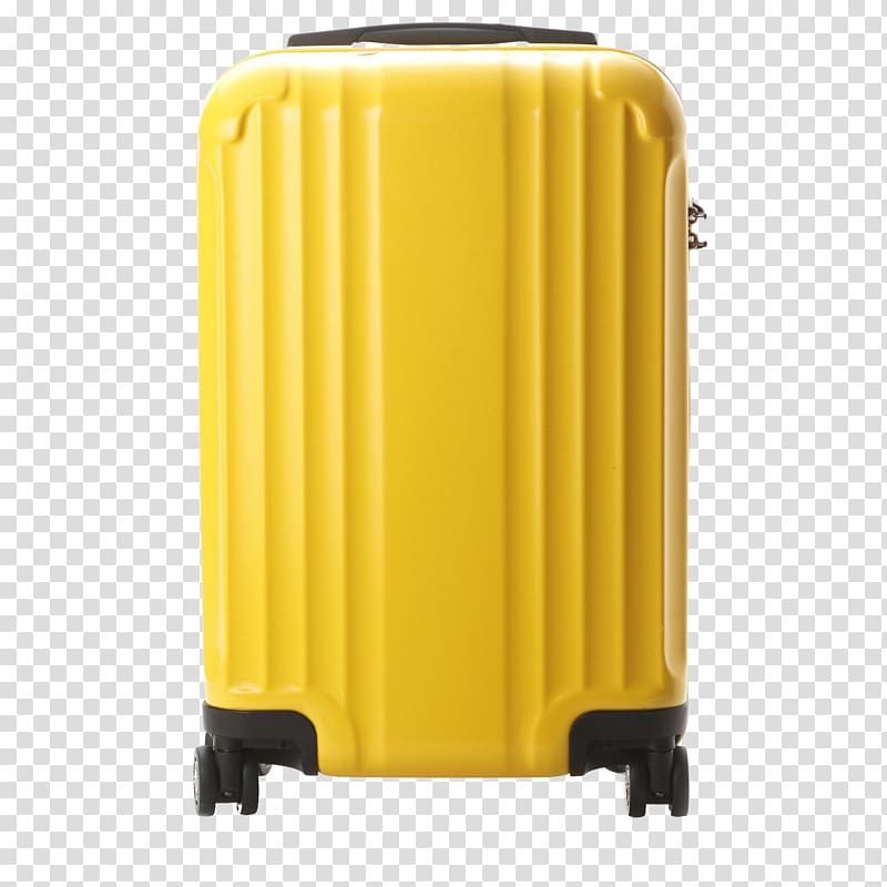 Suitcase Baggage Gratis, Yellow suitcase transparent background PNG clipart