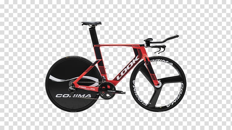 Time trial bicycle Look Time trial bicycle Triathlon equipment, caution line transparent background PNG clipart