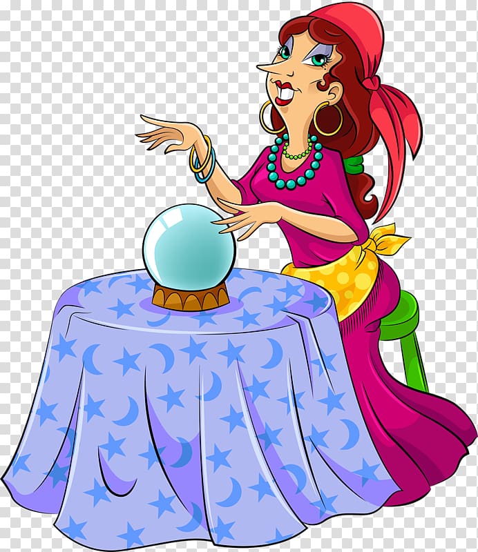 Fortune-telling Crystal ball , Look at the crystal ball witch transparent background PNG clipart