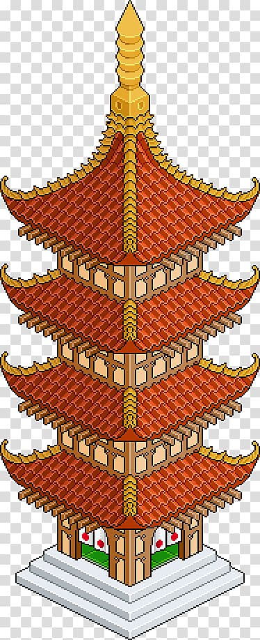 Pagoda Chinese architecture Tree China, Pixelart transparent background PNG clipart