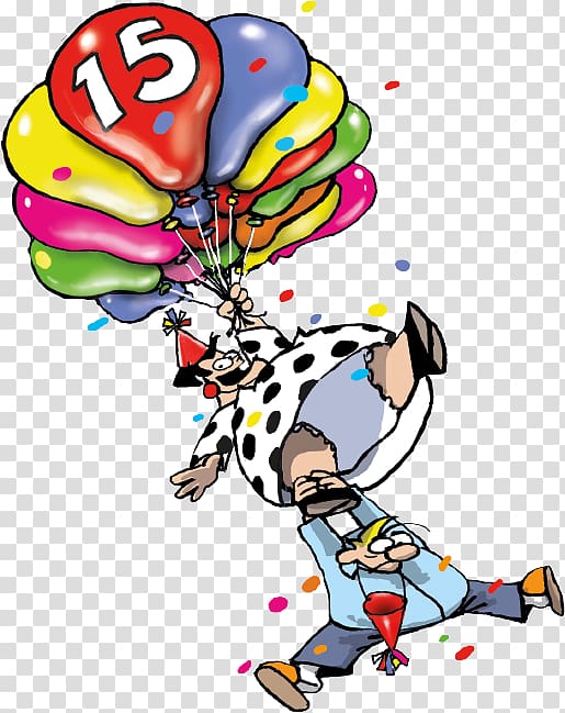 Toos & Henk vieren feest! Dagblad van het Noorden Cartoon, ballon. transparent background PNG clipart