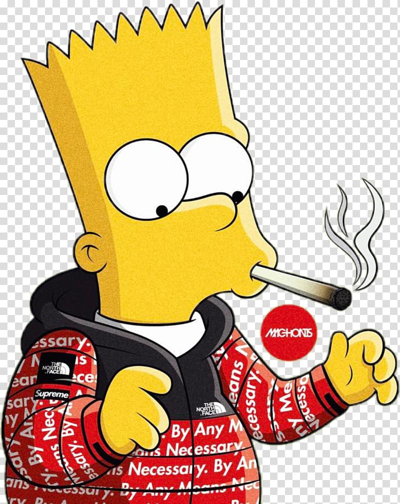Bart Simpson Homer Simpson Supreme Graphic Designer, Supreme, Bart Simpson illustration transparent background PNG clipart